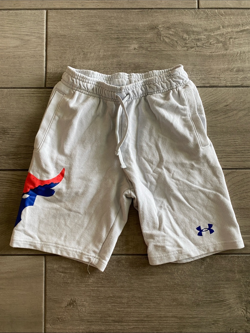 Under Armour Boys Sweatshorts - Gray/Red/Blue The Rock Project